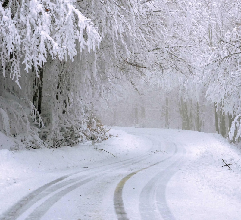Snow Covered Winter Road